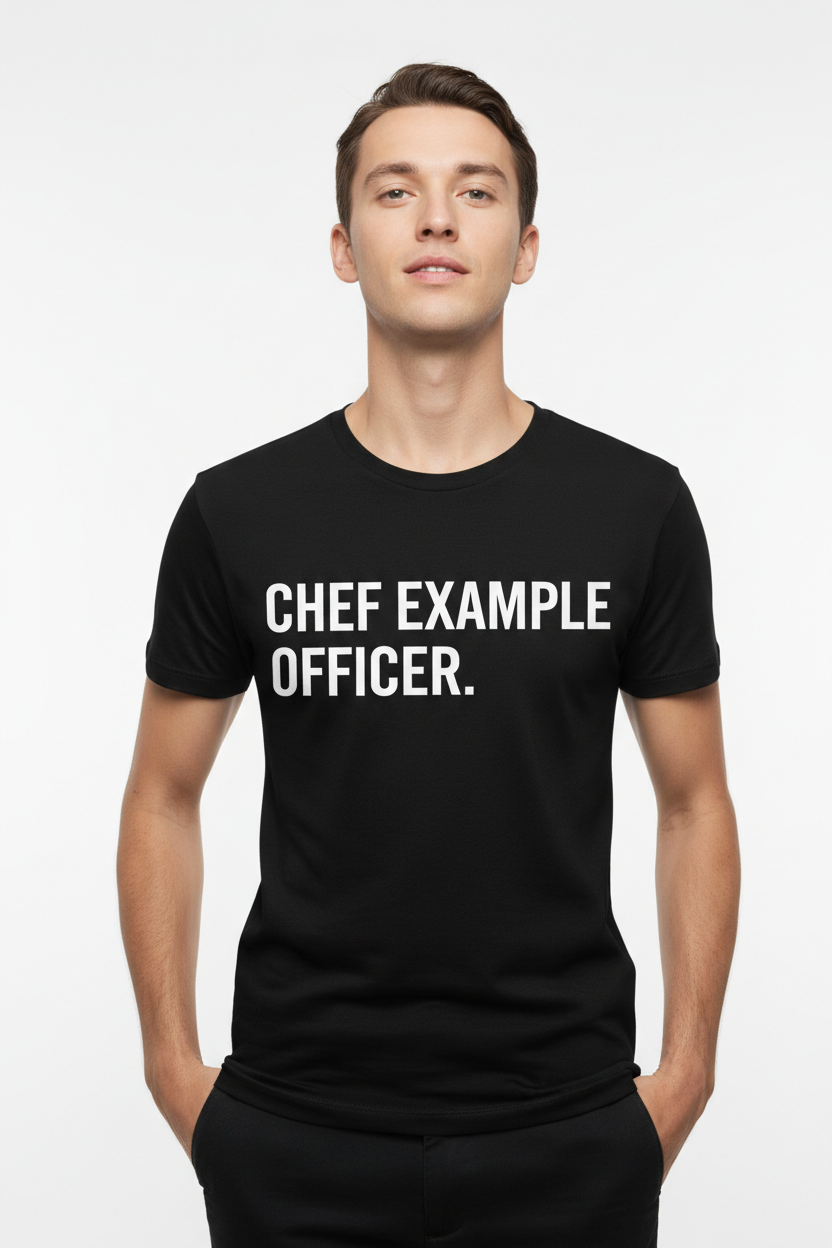 alineai.app T-shirt – Chef Example Officer.