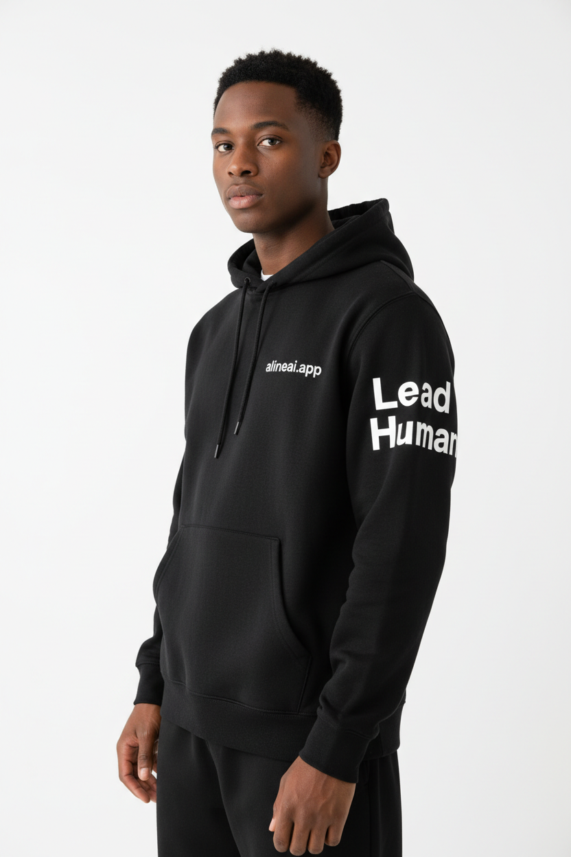 alineai.app Hoodie Black – front