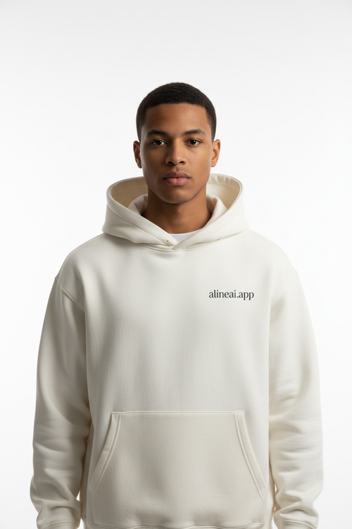 alineai.app Hoodie White – front