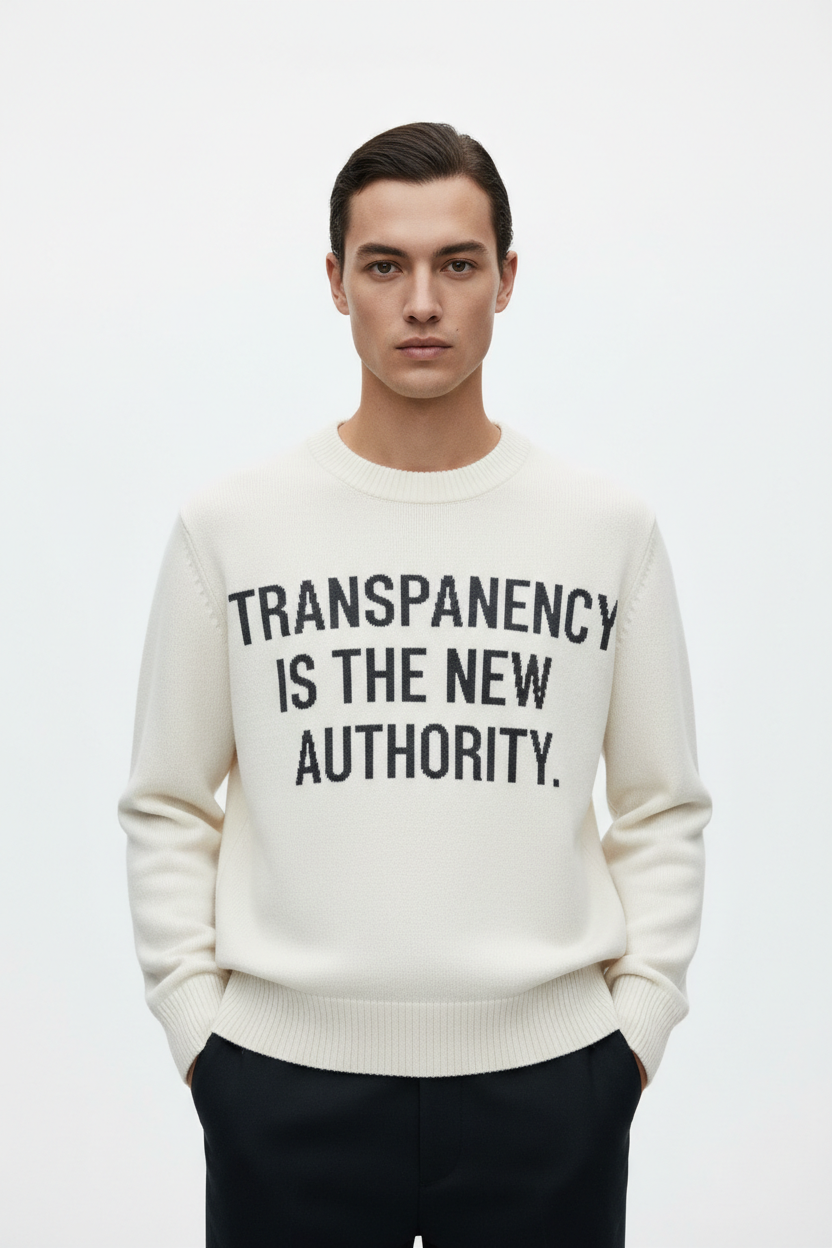 alineai.app Sweater – Transparency is the new Authority.